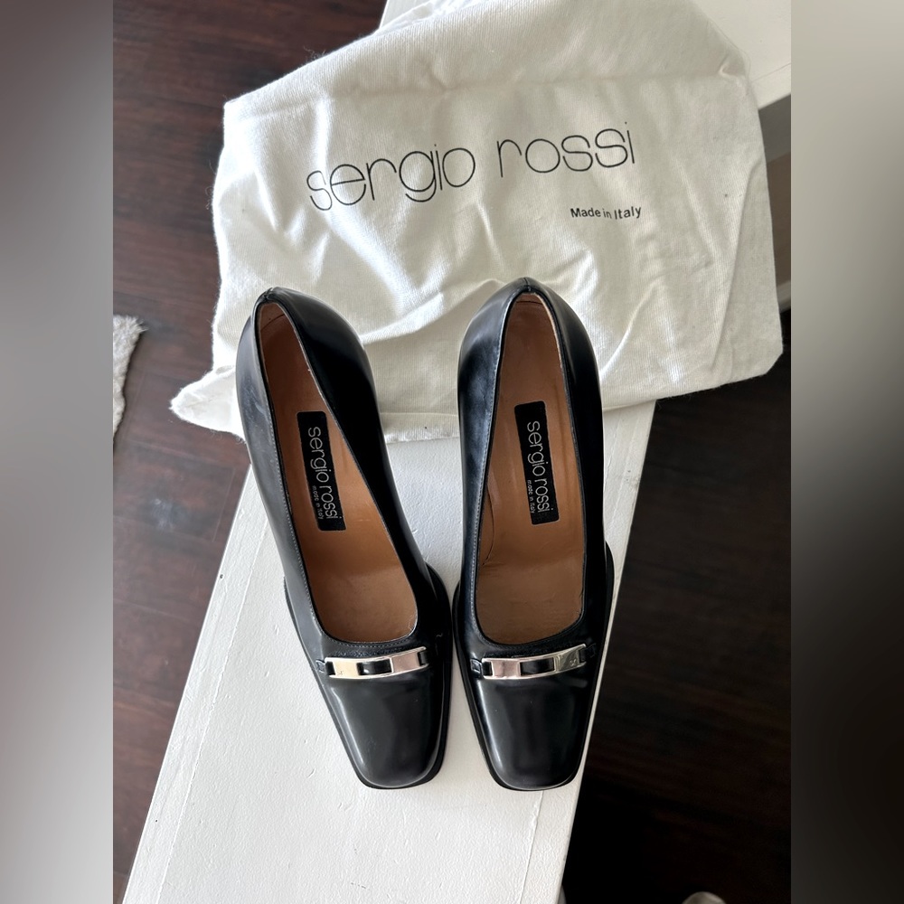 ELEGANT LEATHER SERGIO ROSSI SHOES Size 37